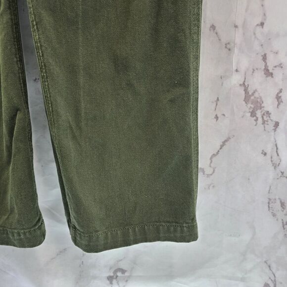 Aritzia TNA Pants Womens 4 Green Carpenter High Rise Straight Baggy Greenwich - Picture 4 of 13